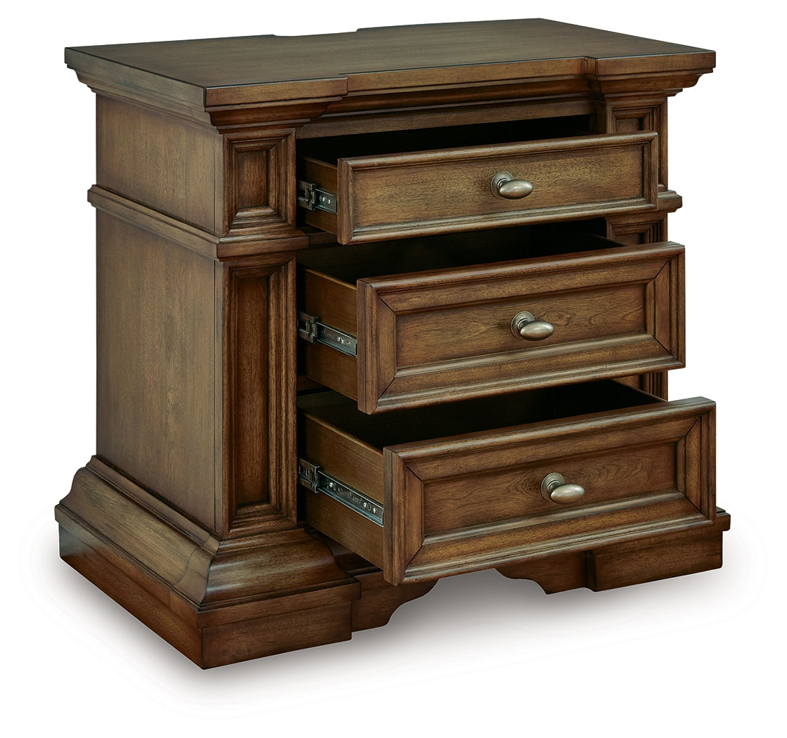 Frantanna Brown Three Drawer Night Stand - Ornate Home