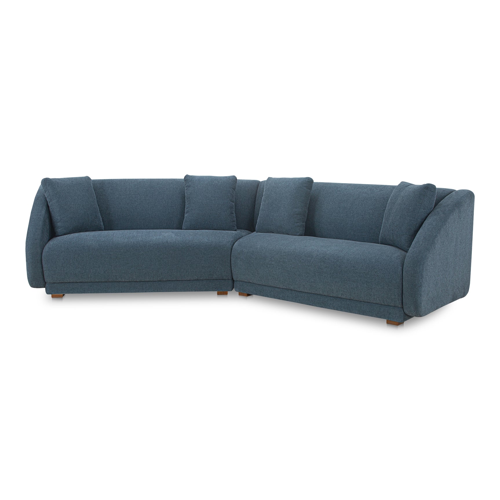 Fraser Deep Blue 2 Piece Modular Sofa - Ornate Home