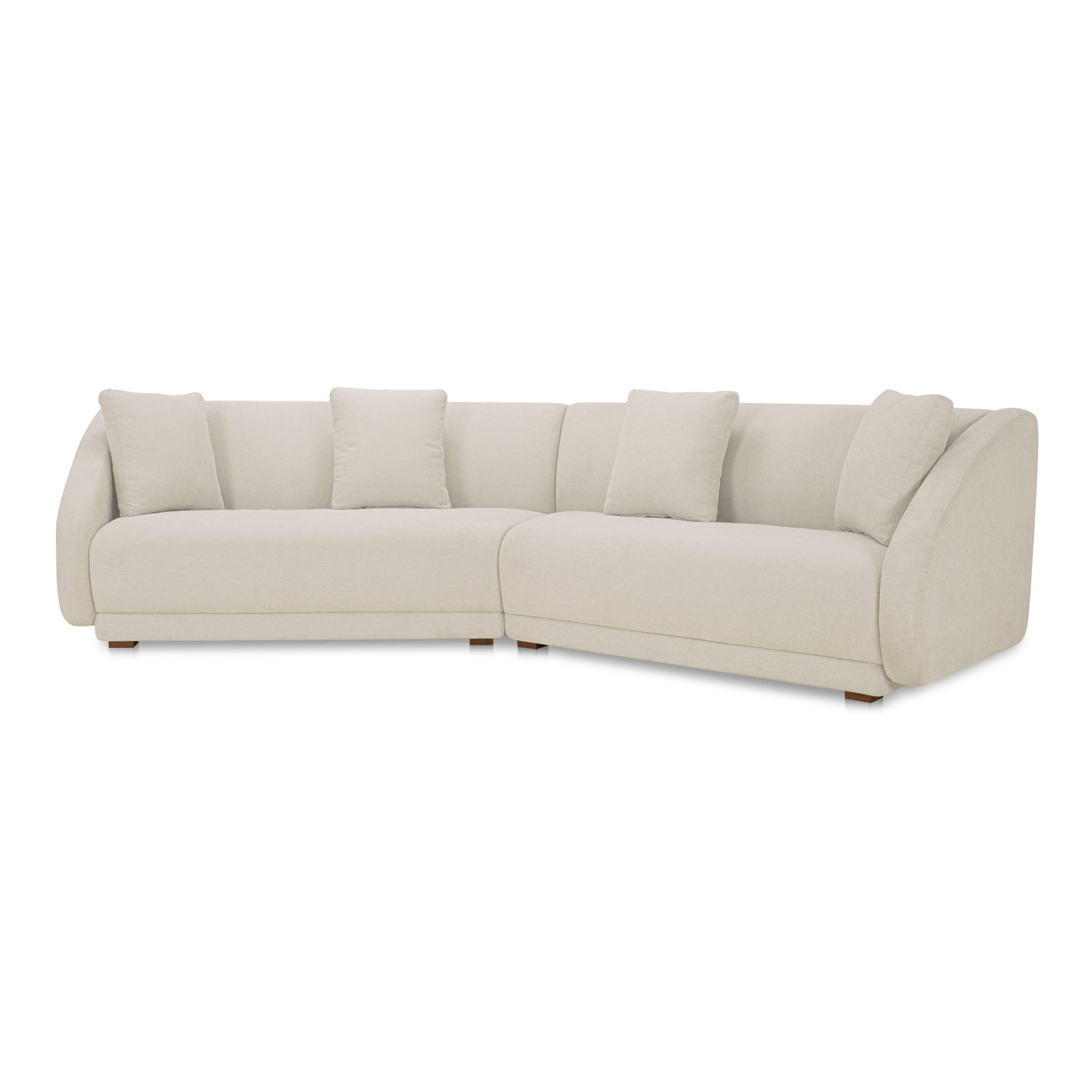 Fraser White 2 Piece Modular Sofa - Ornate Home