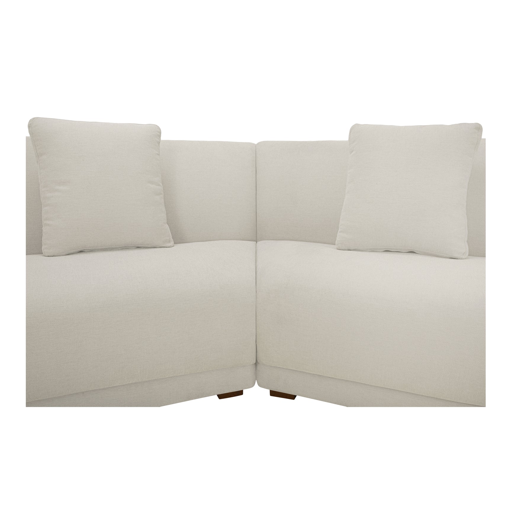 Fraser White 3 Piece Modular Sectional with Wedge Slipper - Ornate Home