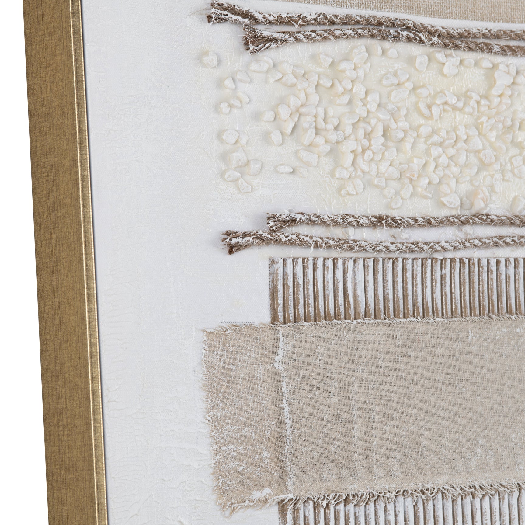 Frayed Lines Brown/White Canvas - Ornate Home