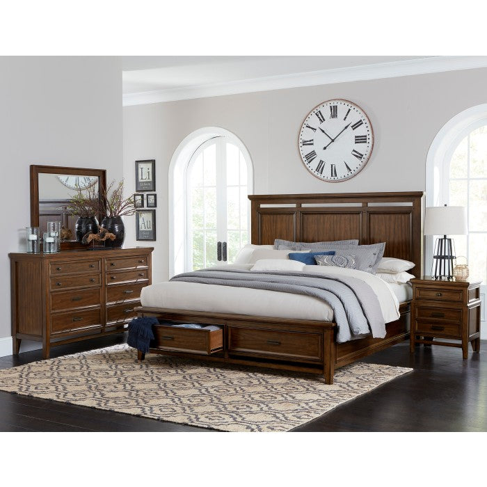 Frazier Park Brown Cherry California King Platform Bed - Ornate Home