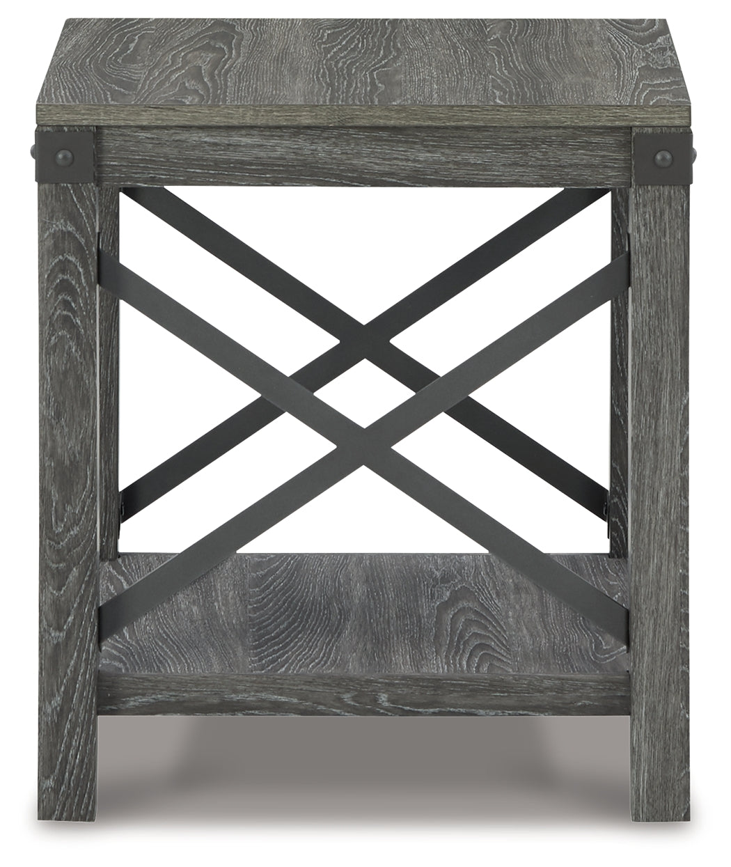 Freedan Grayish Brown End Table - Ornate Home