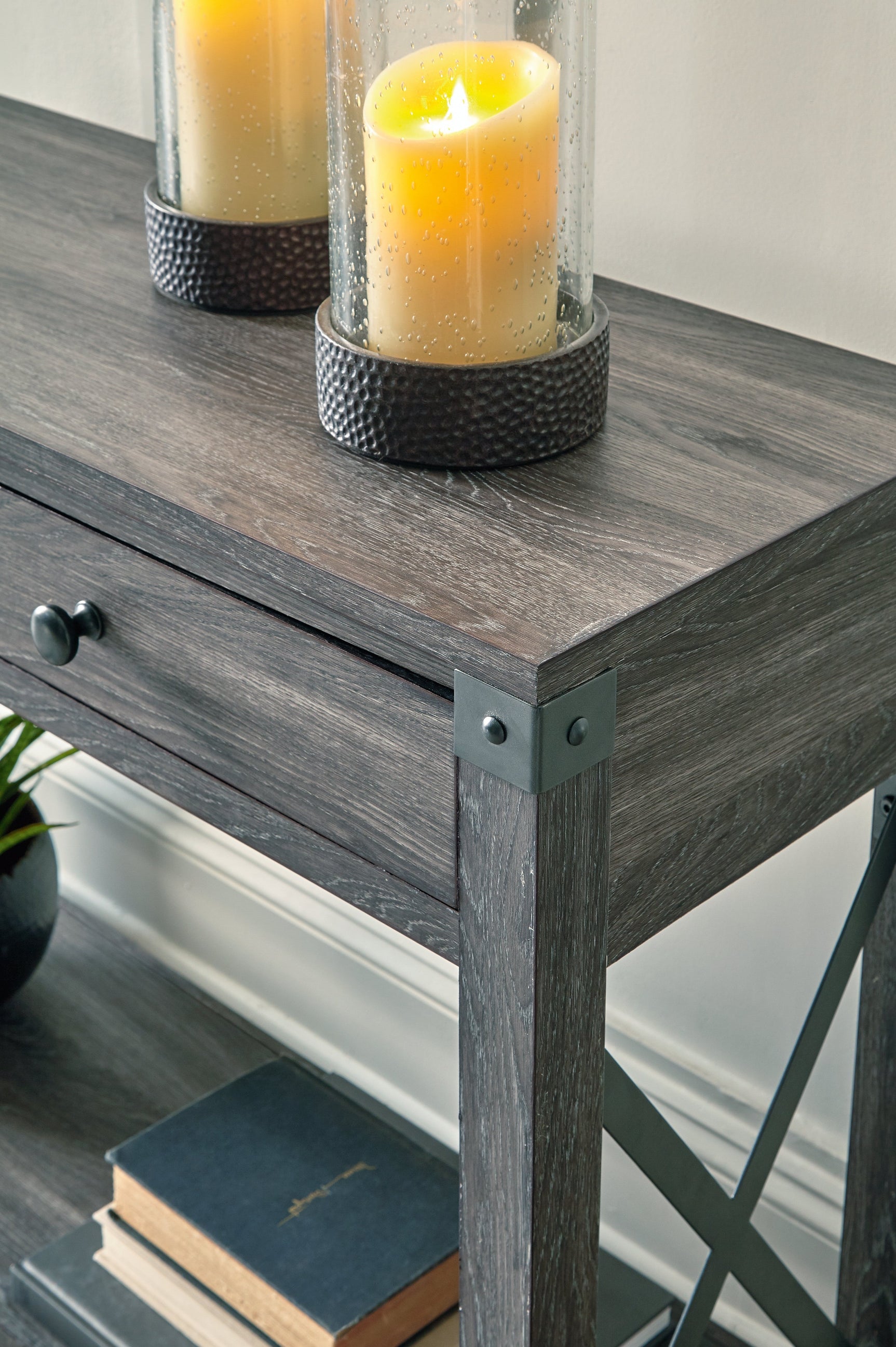 Freedan Grayish Brown Sofa/Console Table (Online Special Price) - Ornate Home