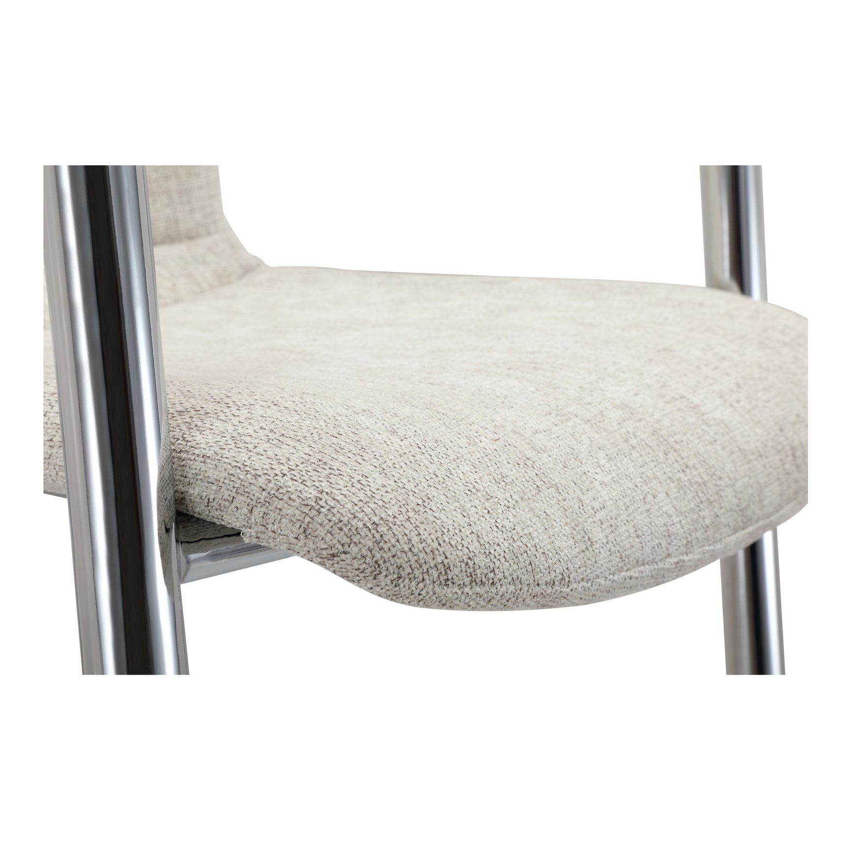 Freeman Two Chrome Frame Dining Chaired Cream Set Of - Ornate Home