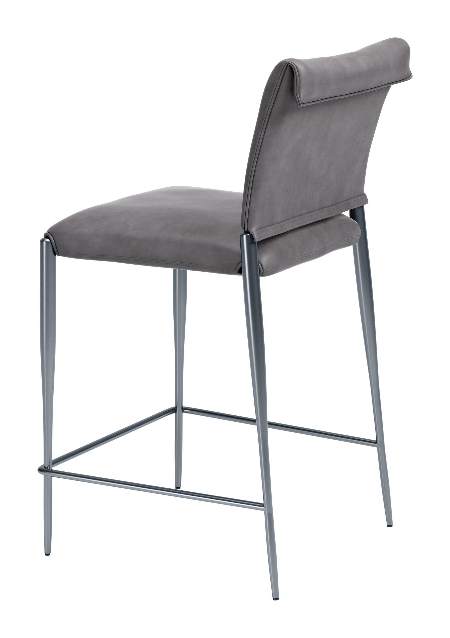 Freesia Charcoal Gray Counter Stool (Set of 2) - Ornate Home