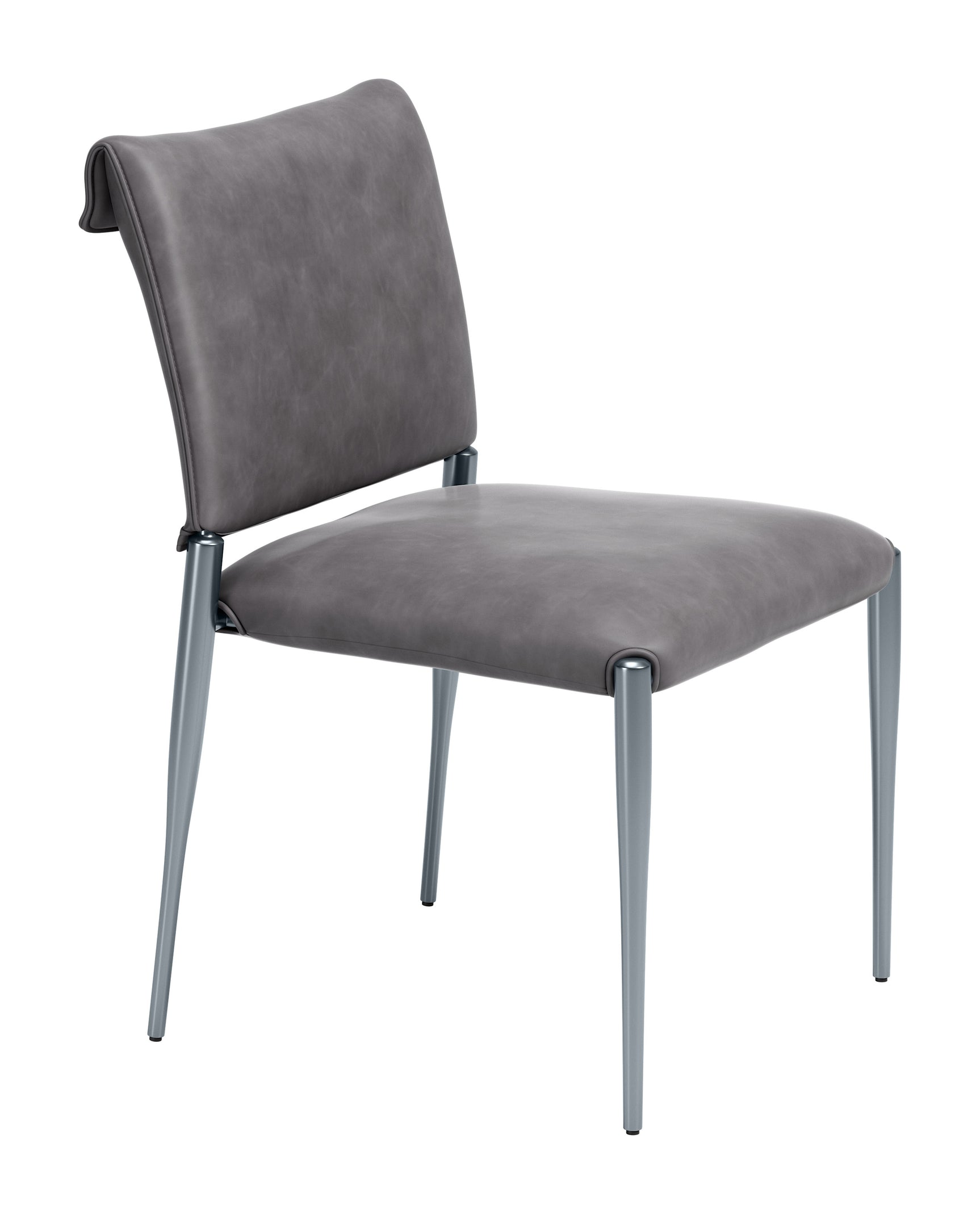 Freesia Charcoal Gray Dining Chair (Set of 2) - Ornate Home
