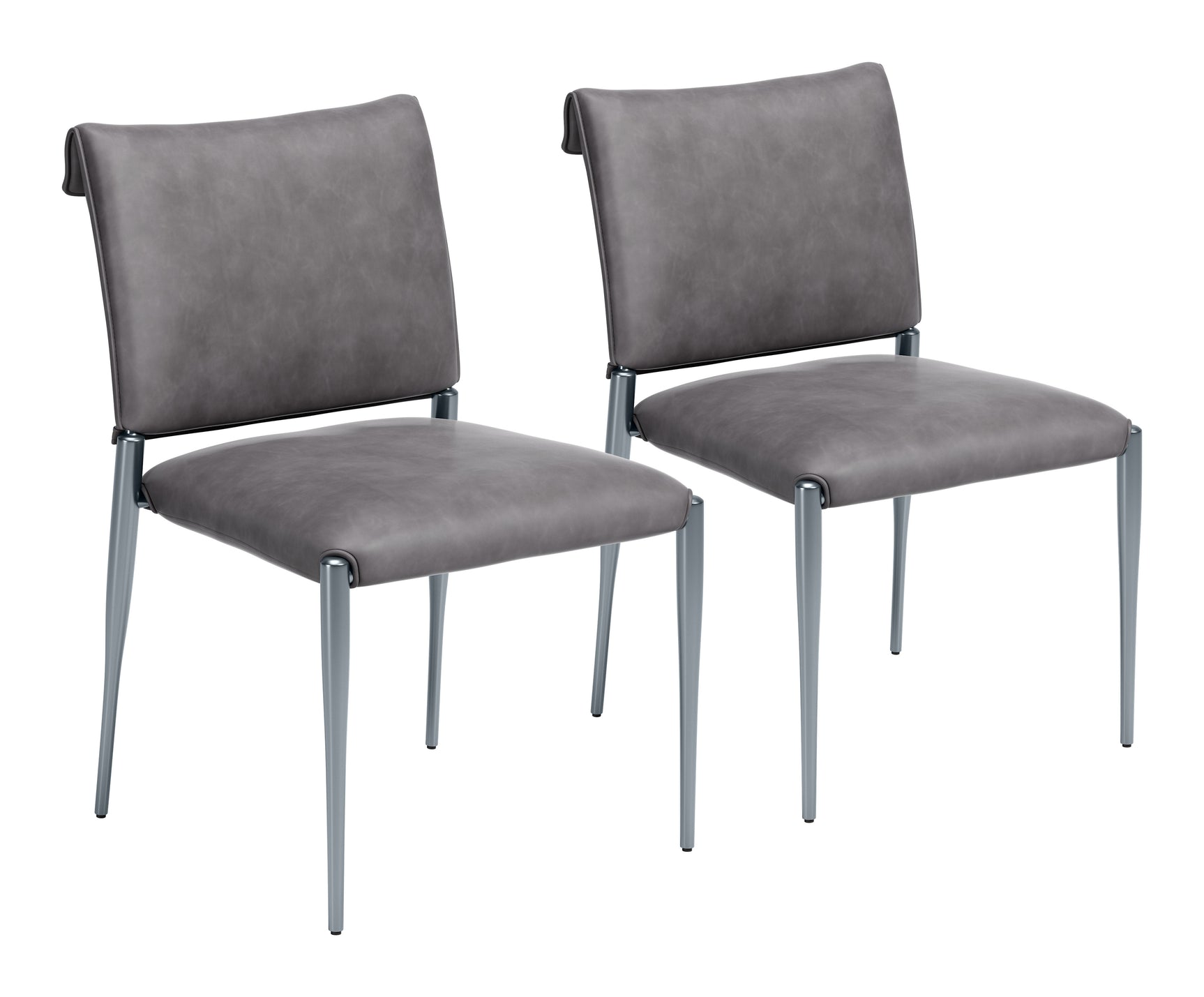 Freesia Charcoal Gray Dining Chair (Set of 2) - Ornate Home