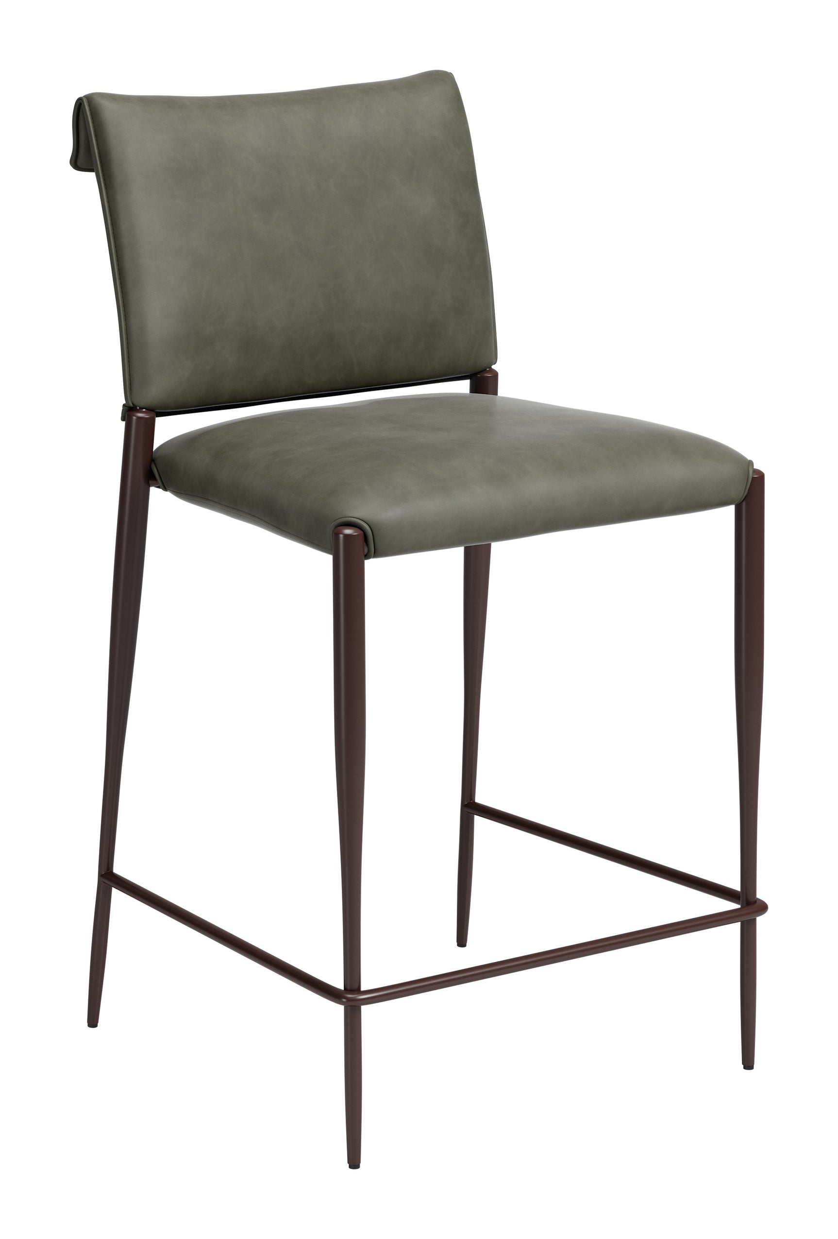 Freesia Olive Green Counter Stool (Set of 2) - Ornate Home