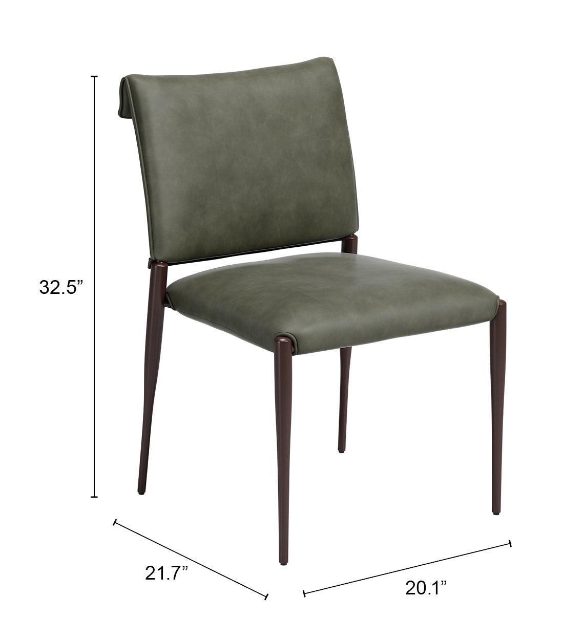 Freesia Olive Green Dining Chair (Set of 2) - Ornate Home