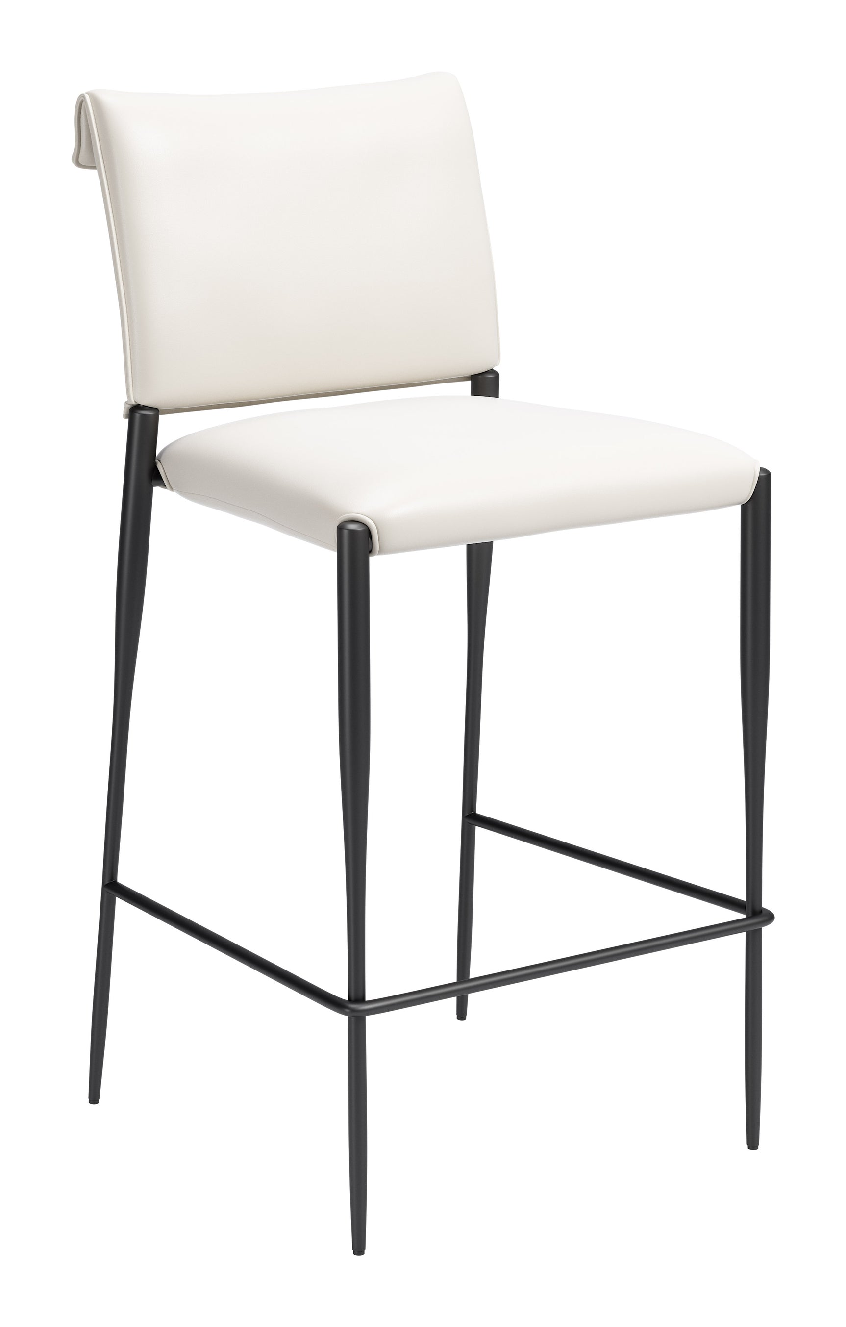 Freesia White Barstool (Set of 2) - Ornate Home
