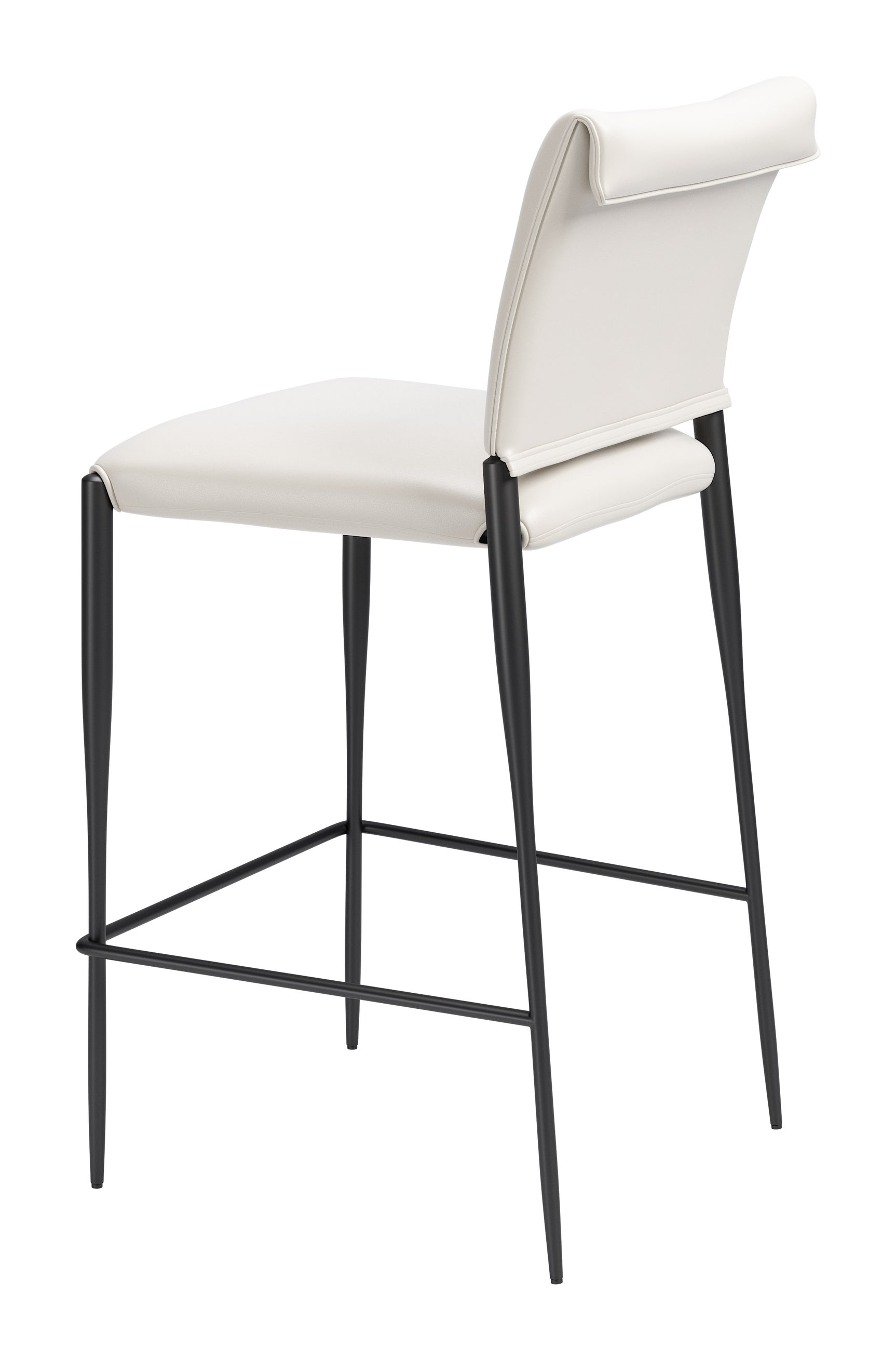 Freesia White Barstool (Set of 2) - Ornate Home
