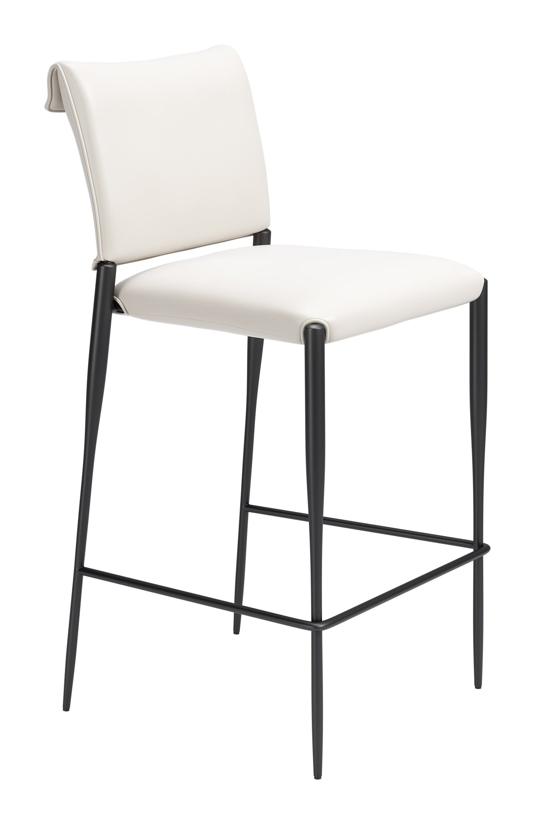 Freesia White Barstool (Set of 2) - Ornate Home