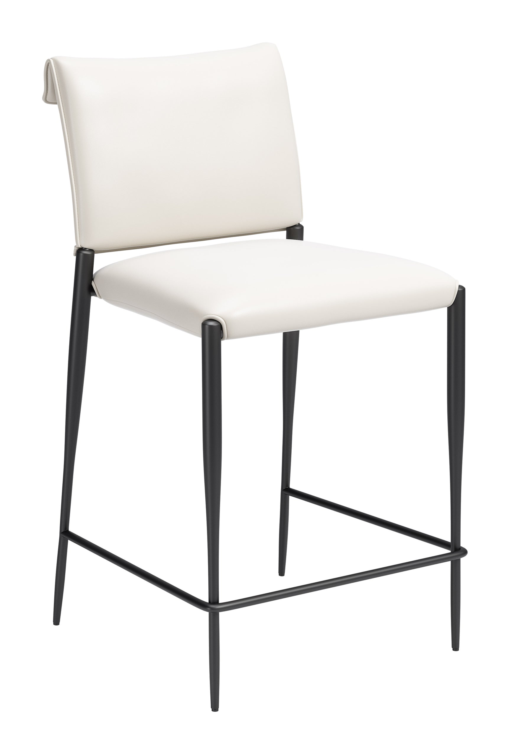 Freesia White Counter Stool (Set of 2) - Ornate Home
