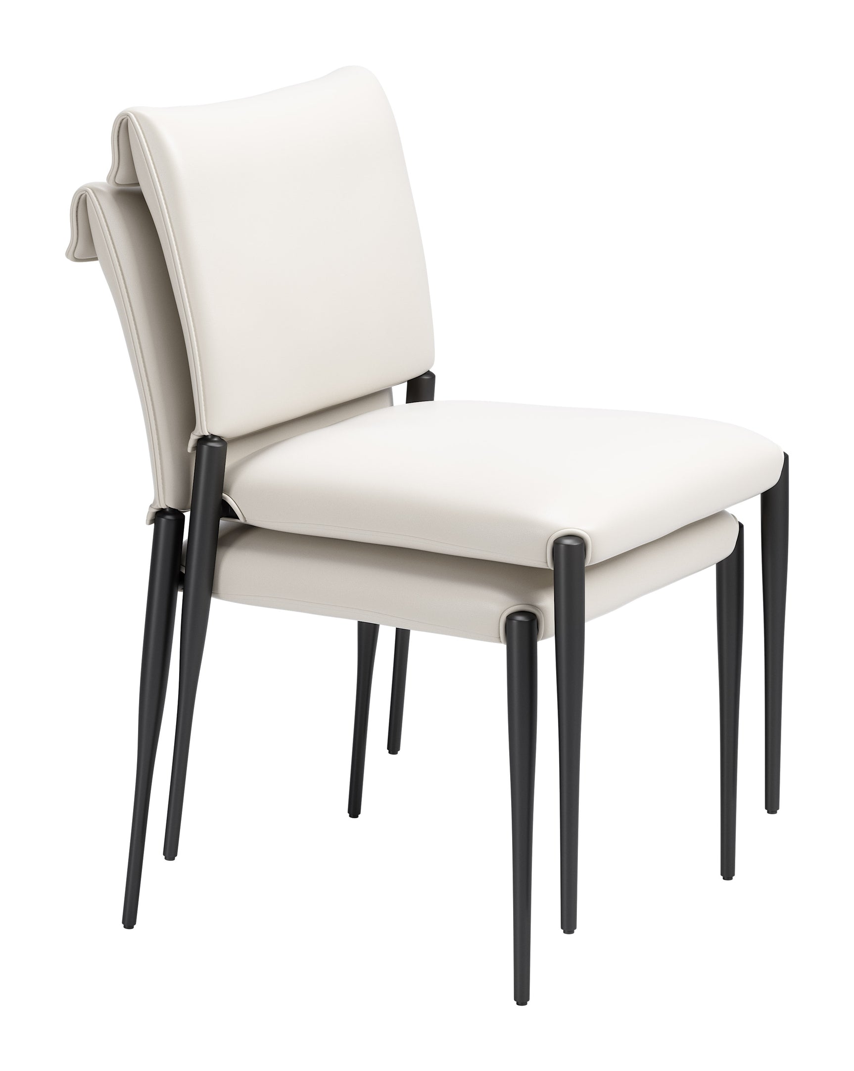Freesia White Dining Chair (Set of 2) - Ornate Home