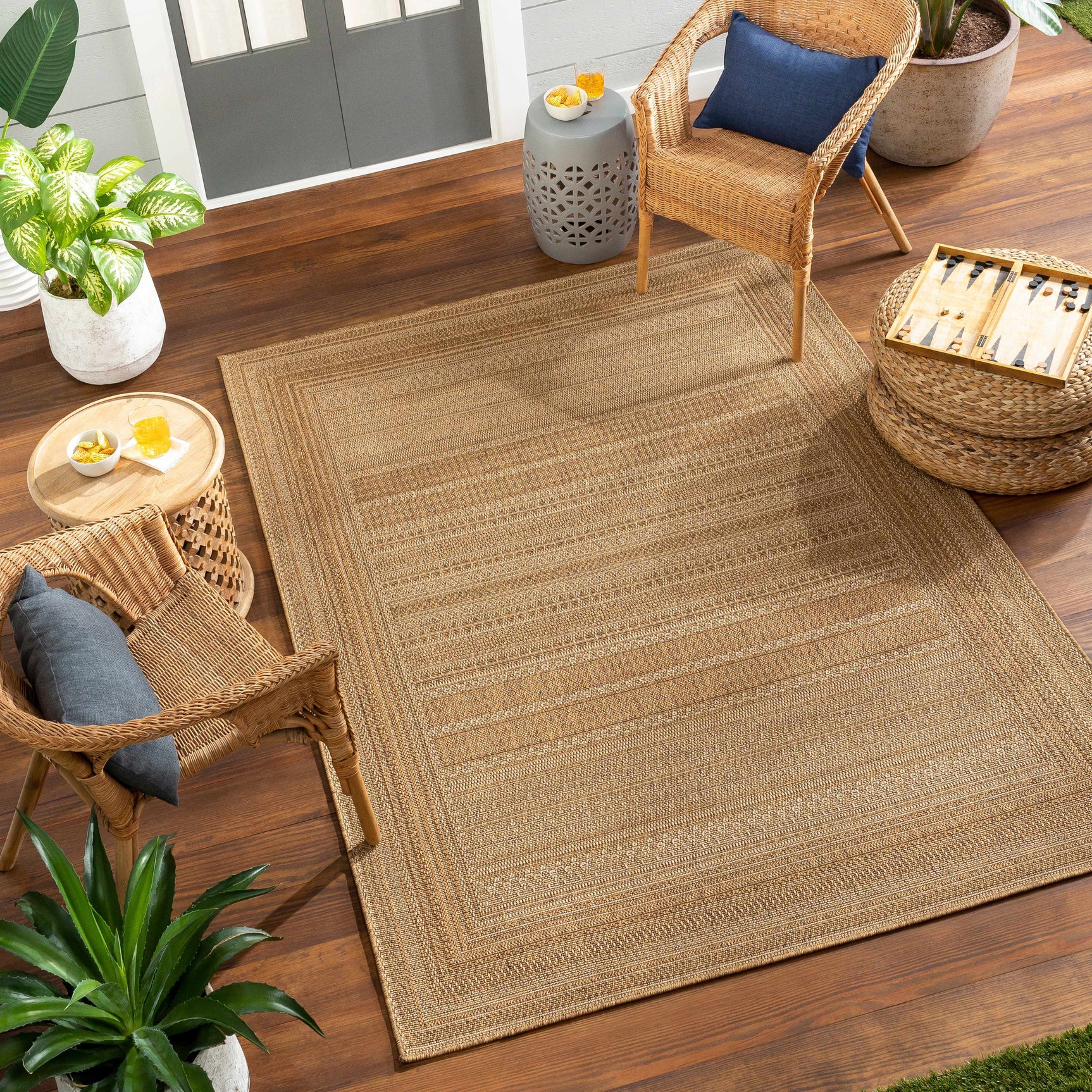 Freja Flatweave Faux Jute Outdoor Rug - Ornate Home