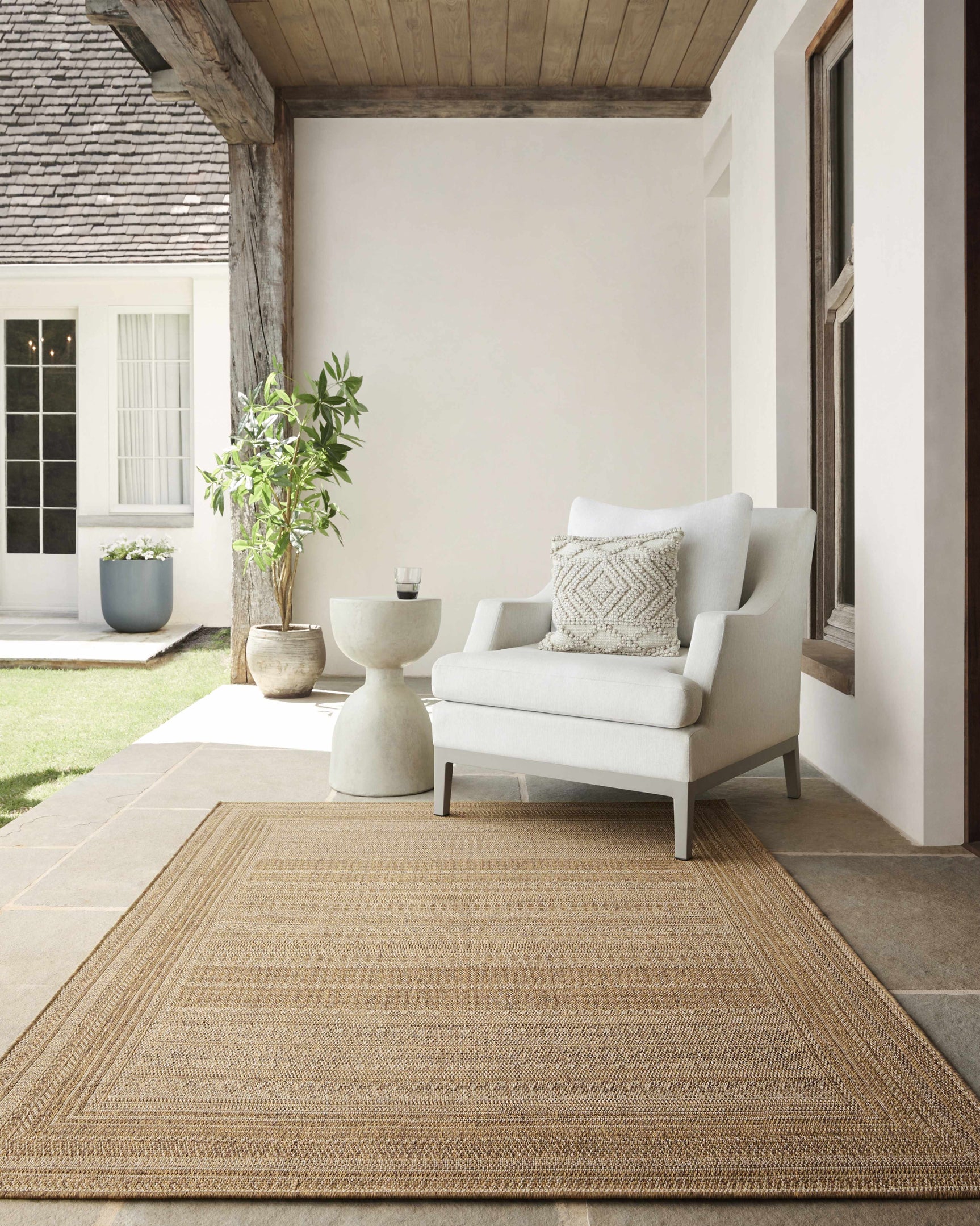 Freja Flatweave Faux Jute Outdoor Rug - Ornate Home