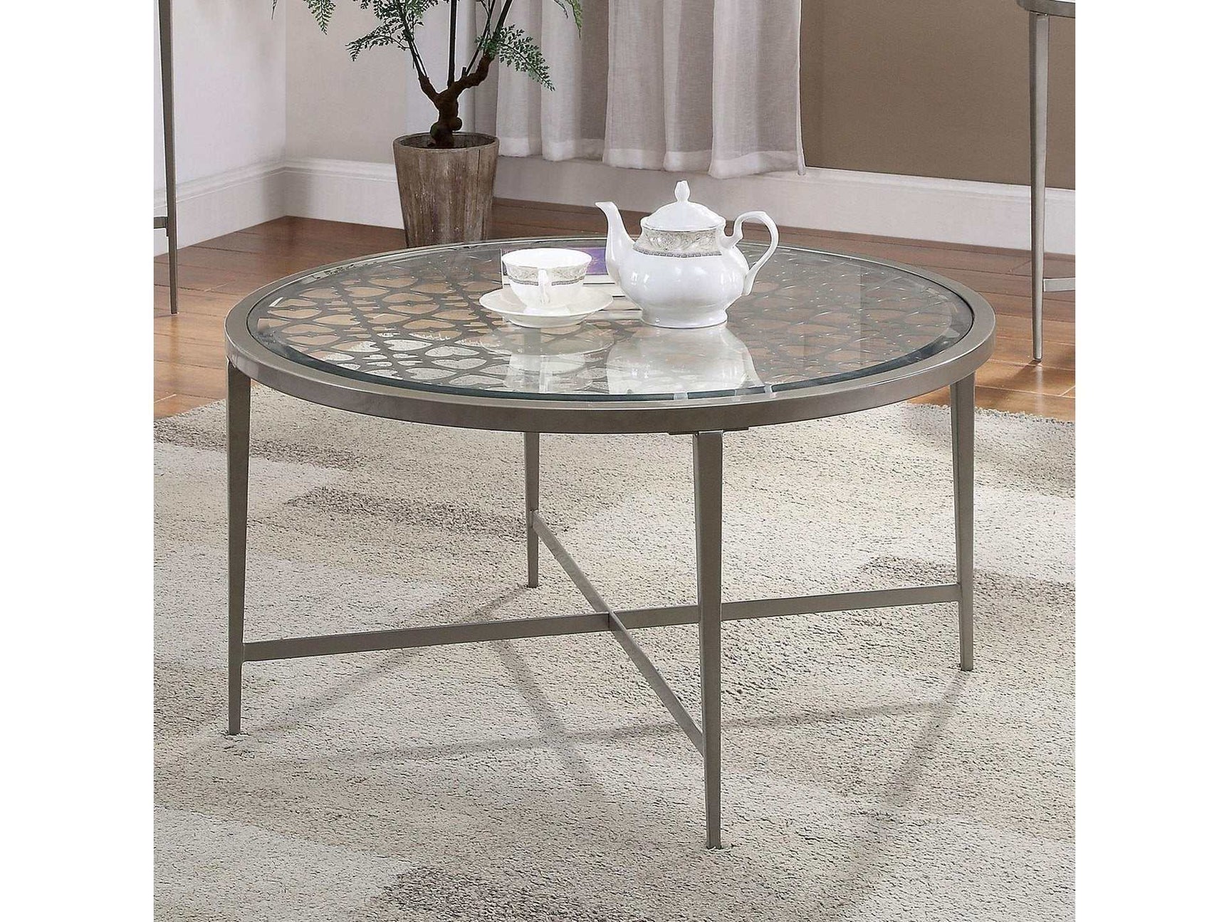 Freja Silver Coffee Table - Ornate Home