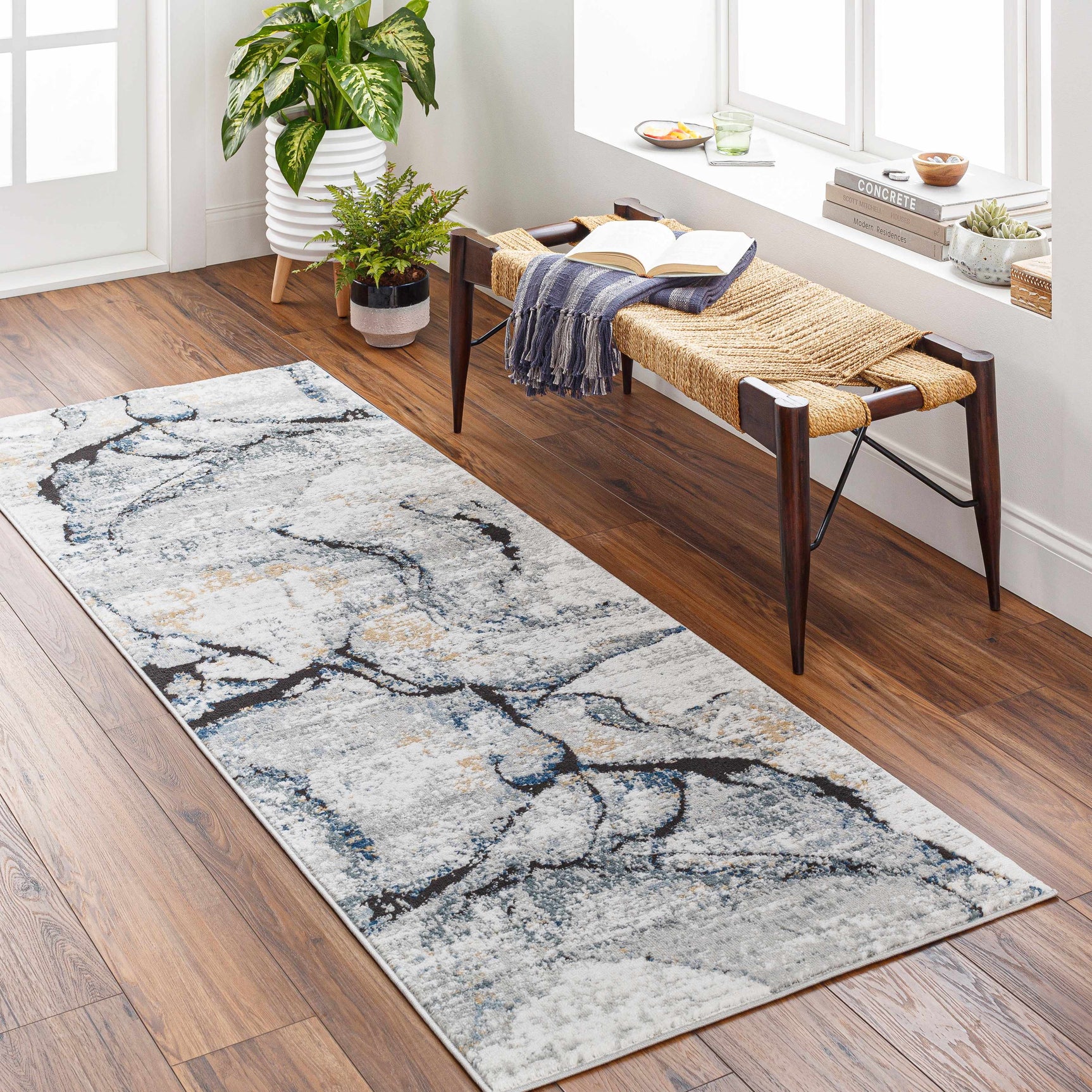 Fremantle Gray Marble Rug - Ornate Home
