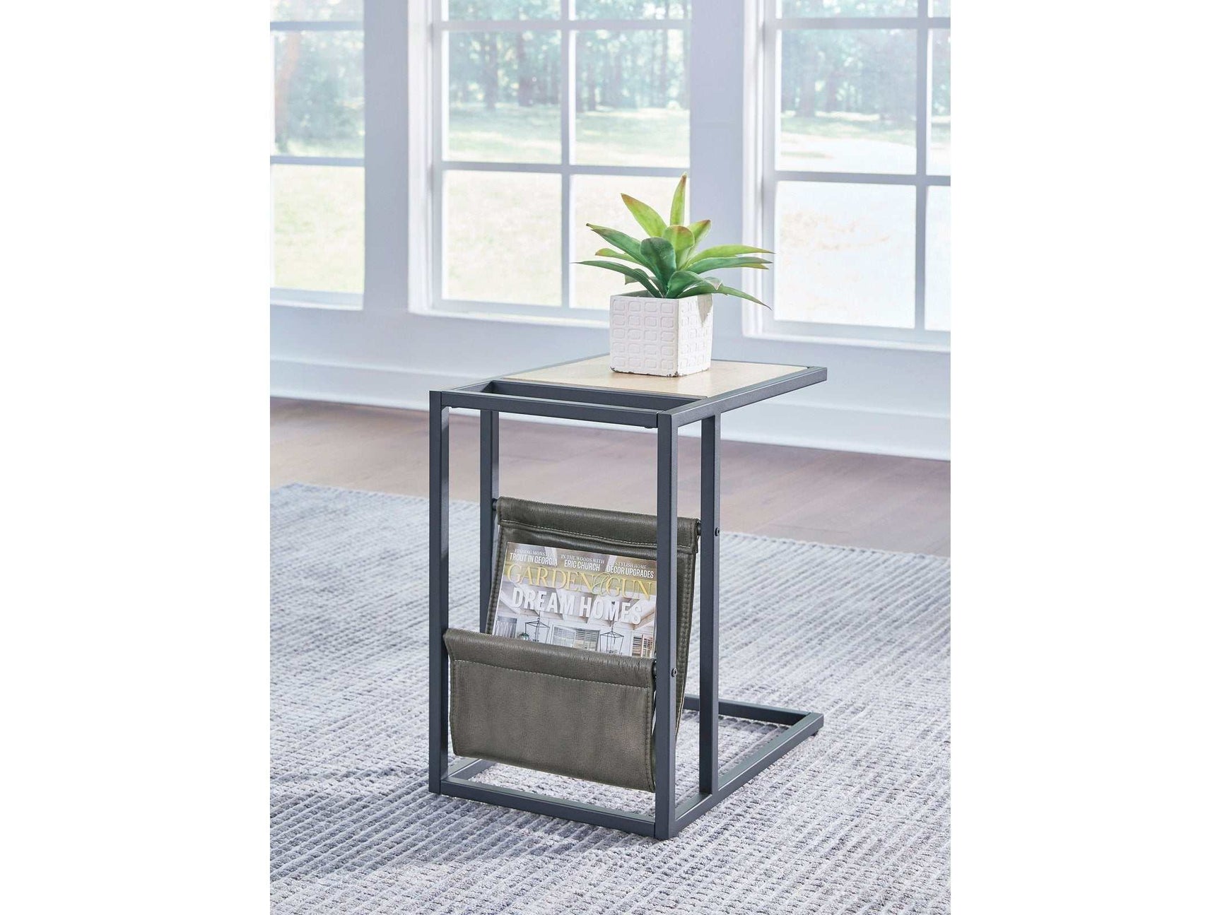 Freslowe Light Brown/Black Chairside End Table (Online Special Price) - Ornate Home