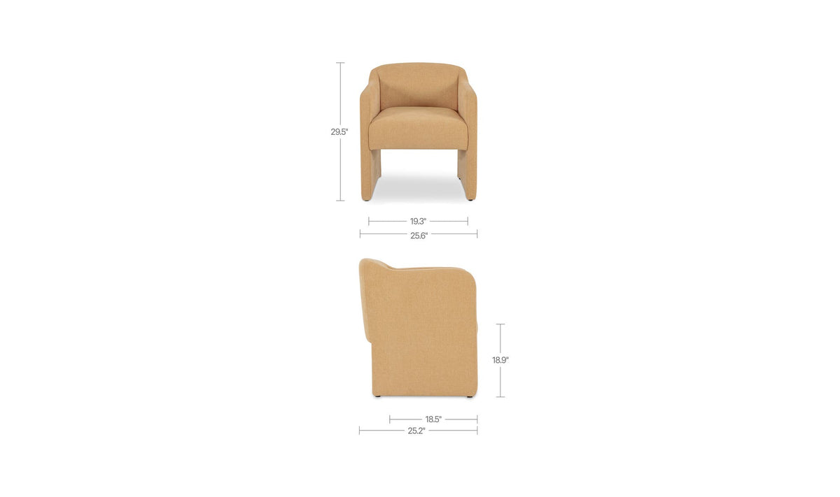 Freya Golden Yellow Dining Chair - Ornate Home