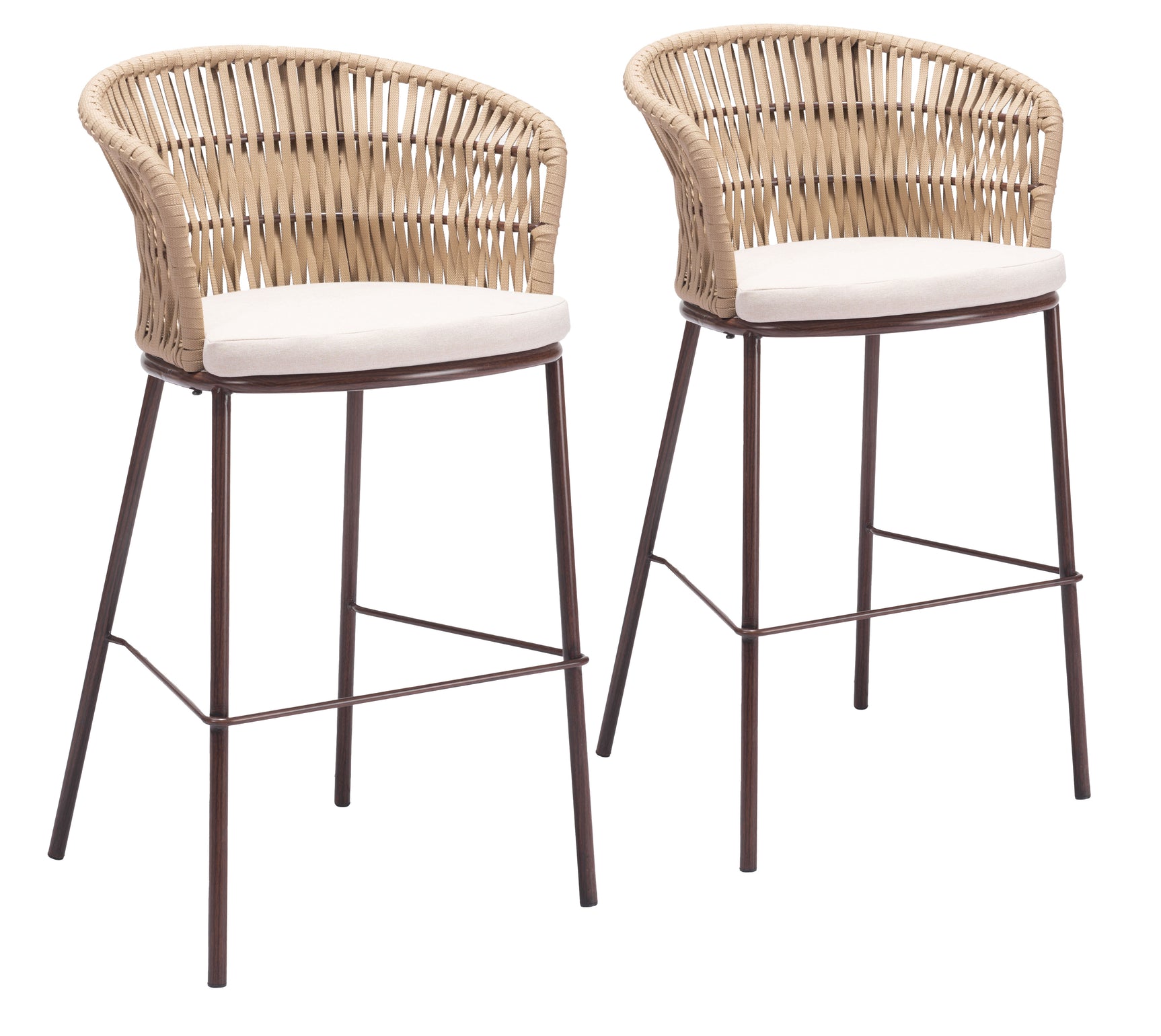 Freycinet Natural Barstool (Set of 2) - Ornate Home
