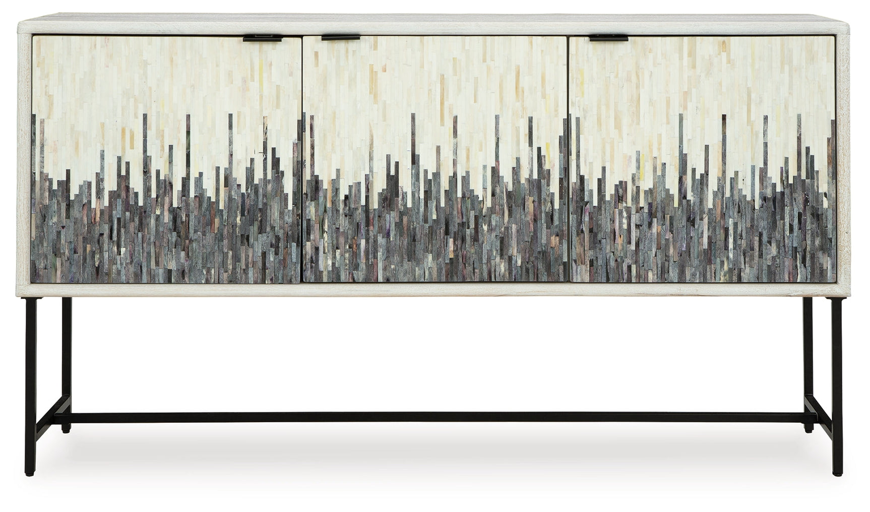 Freyton White/Gray Accent Cabinet - Ornate Home