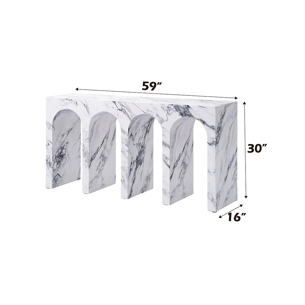 Fritzy Arched Engineered Stone Console Table - Ornate Home