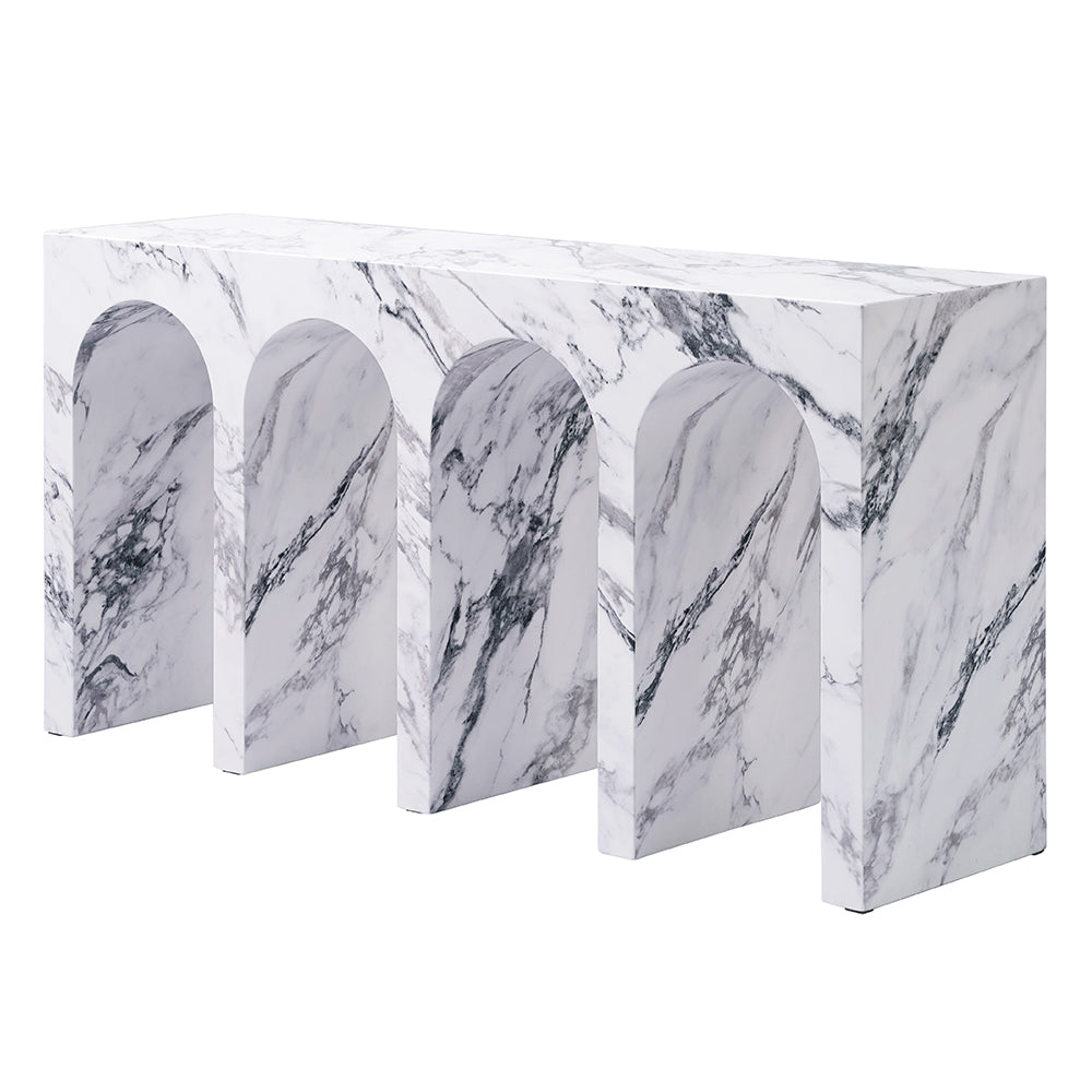 Fritzy Arched Engineered Stone Console Table - Ornate Home