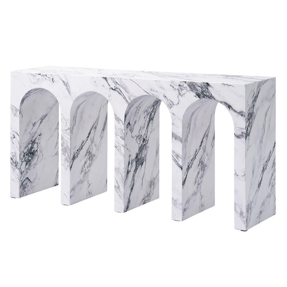 Fritzy Arched Engineered Stone Console Table - Ornate Home