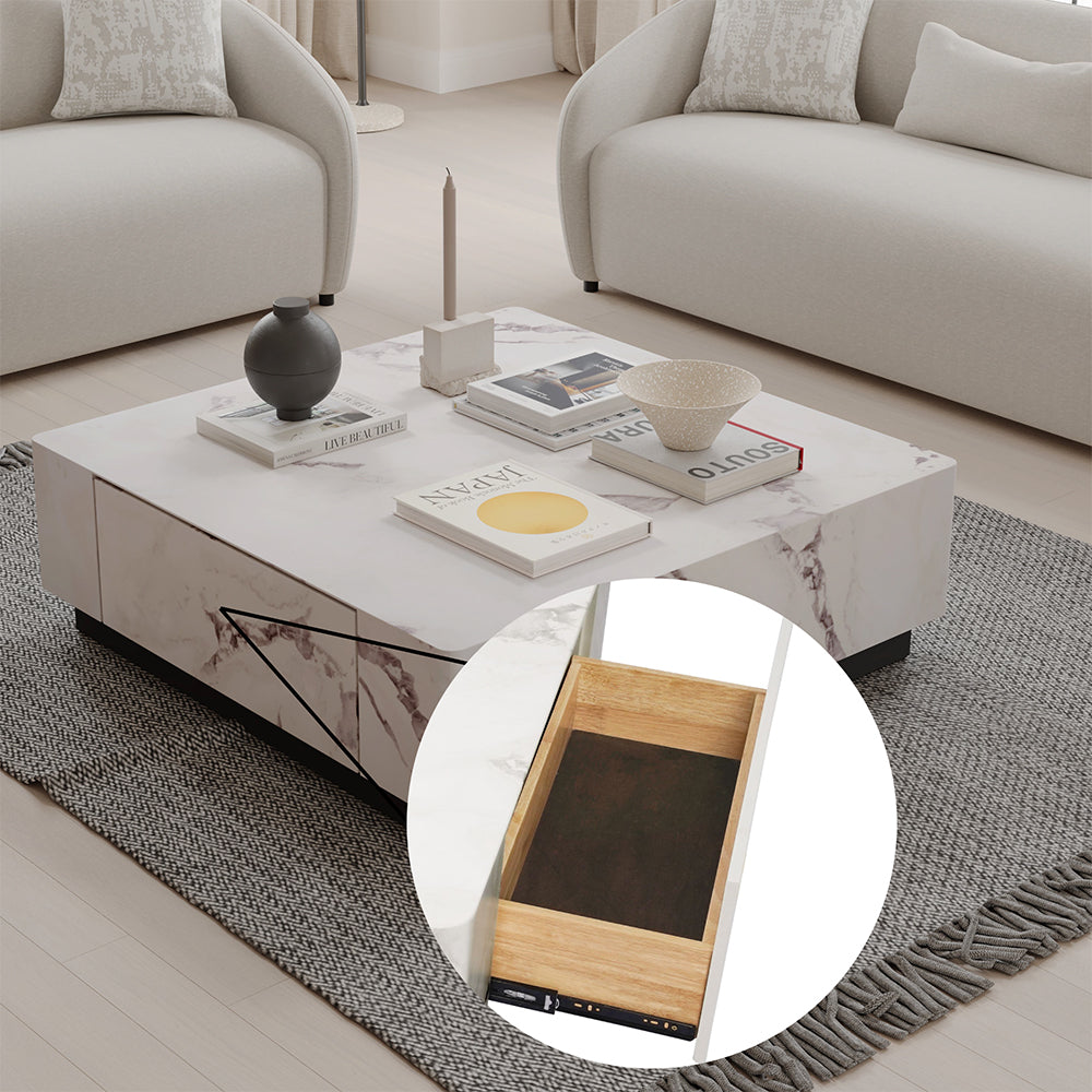 Fritzy Engineered Stone Coffee Table - Ornate Home