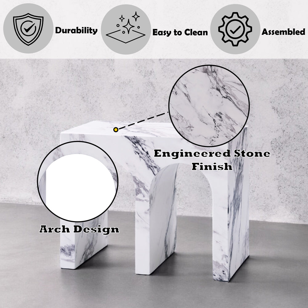 Fritzy Engineered Stone End Table - Ornate Home