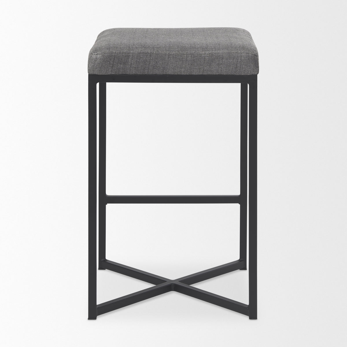 Frodo Gray/Black Fabric Seat Counter Stool - Ornate Home