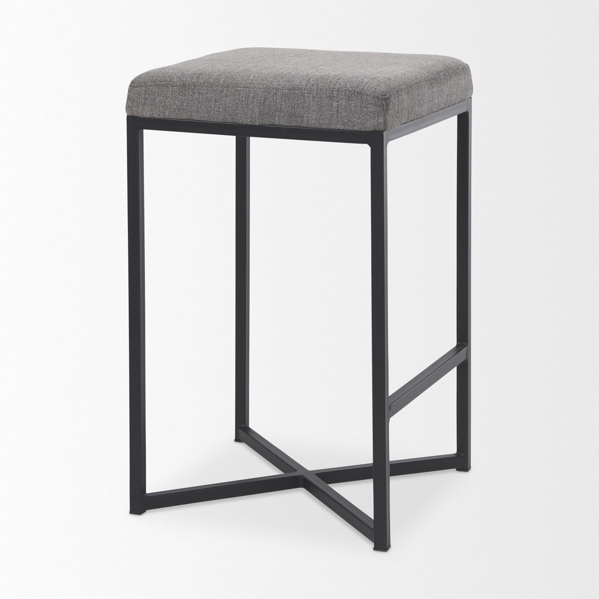 Frodo Gray/Black Fabric Seat Counter Stool - Ornate Home