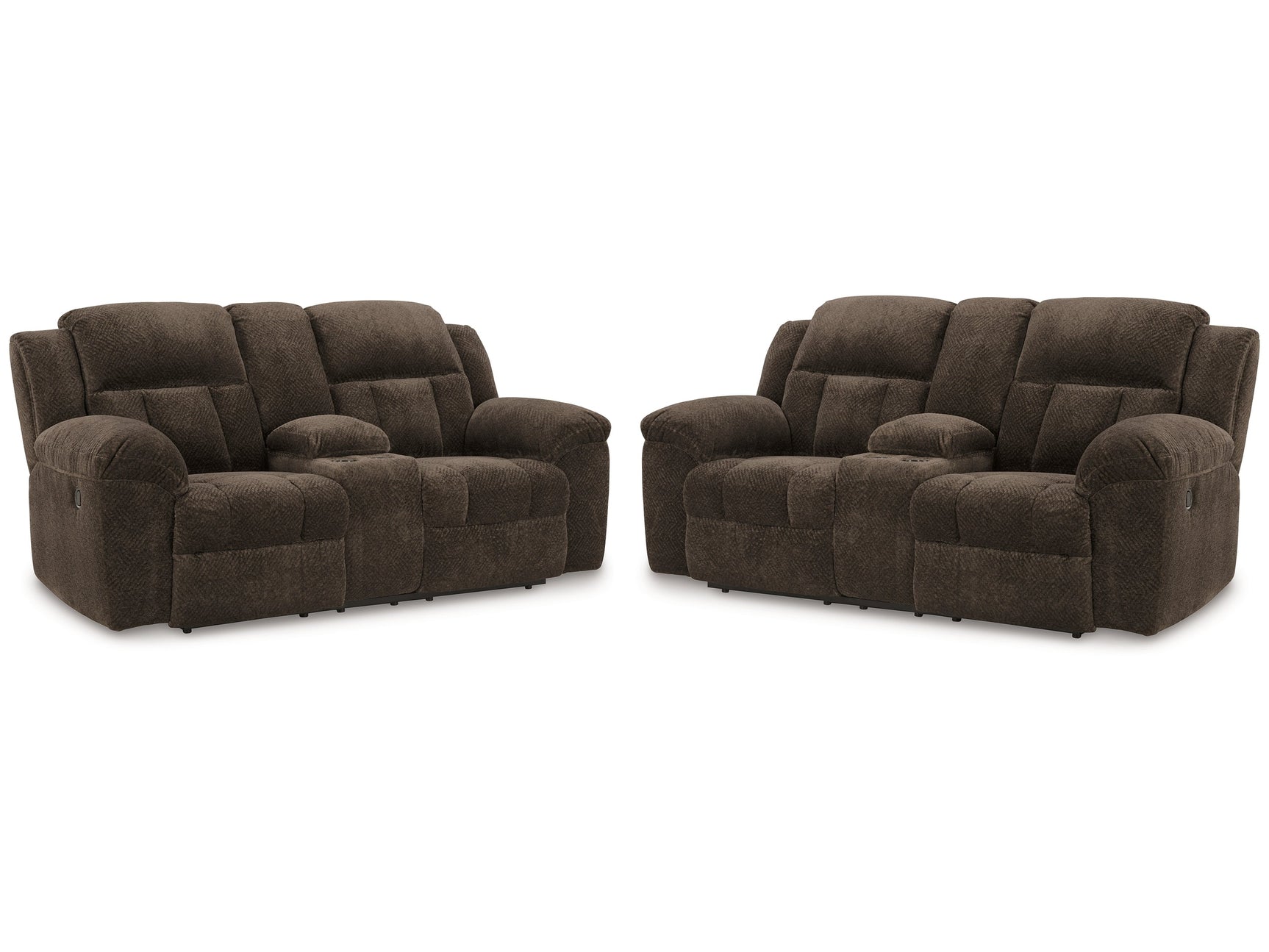 Frohn Chocolate Reclining Loveseats (Set of 2) - Ornate Home