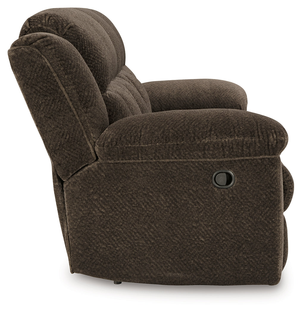 Frohn Chocolate Reclining Sofa, Loveseat and Recliner (Online Special Price) - Ornate Home