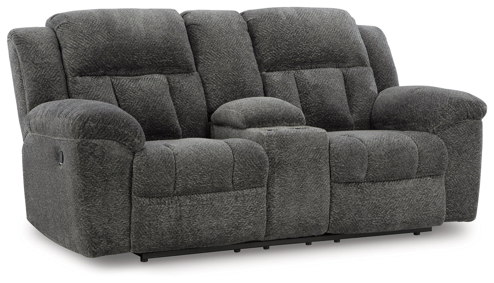 Frohn Graphite Reclining Loveseat w/Console - Ornate Home