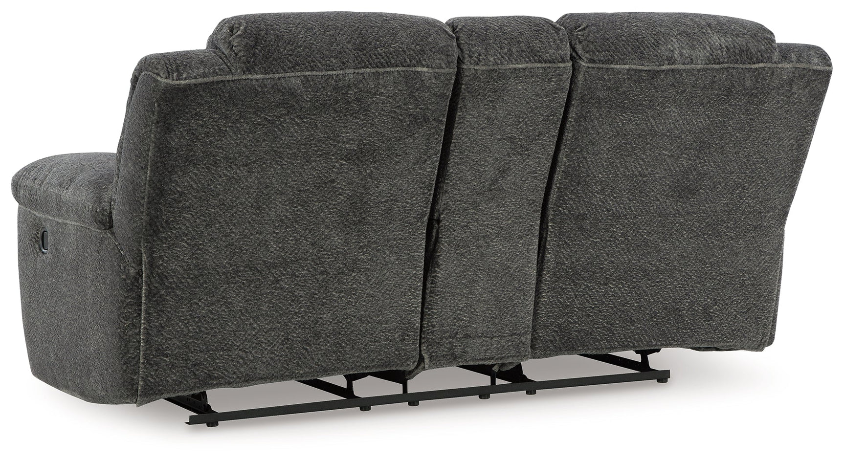 Frohn Graphite Reclining Loveseat with Console and 2 Recliners (Online Special Price) - Ornate Home