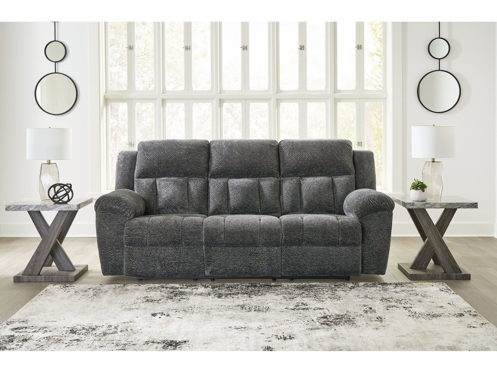 Frohn Graphite Reclining Sofa (Online Special Price) - Ornate Home