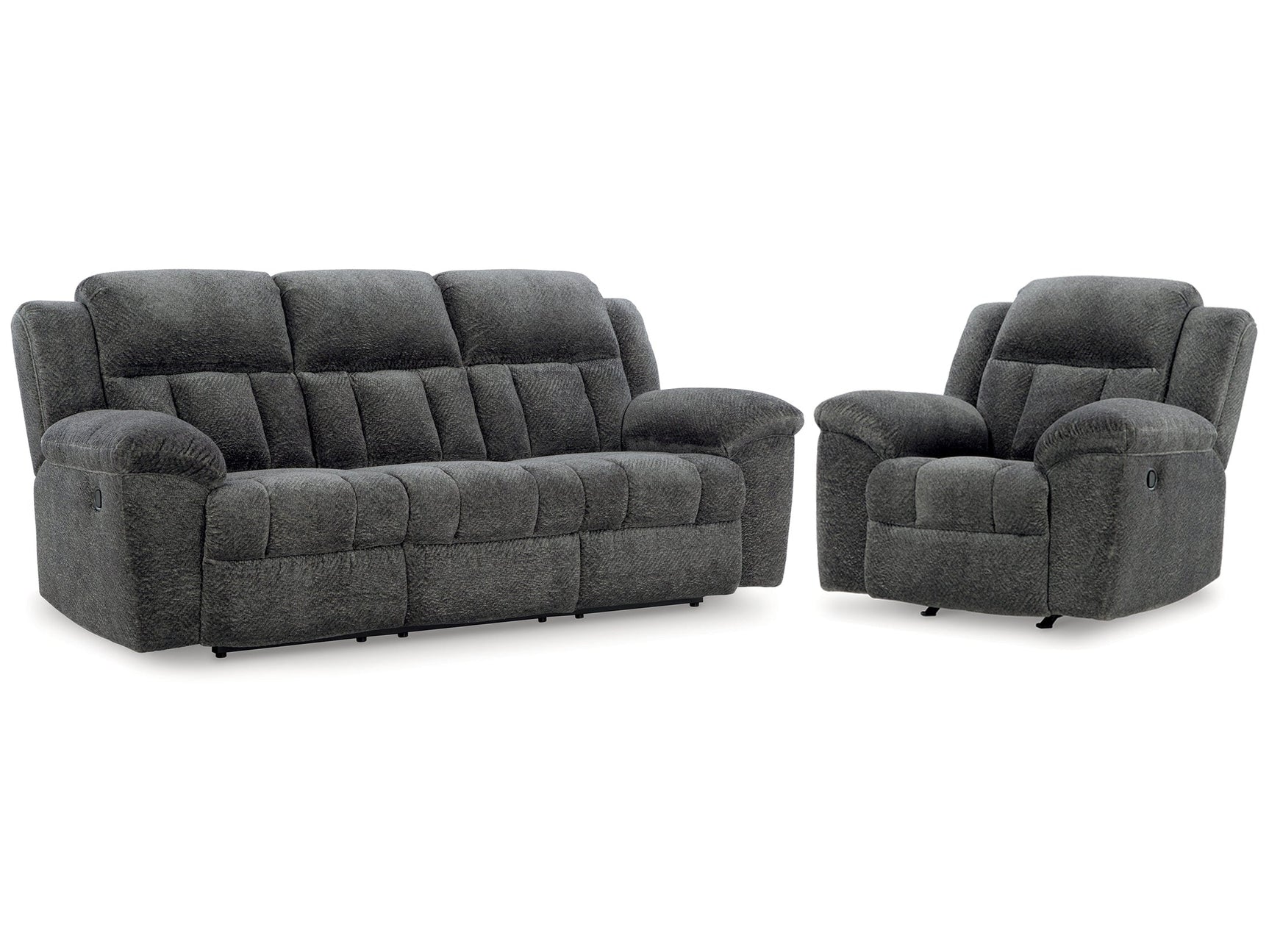 Frohn Graphite Reclining Sofa & Recliner (Online Special Price) - Ornate Home