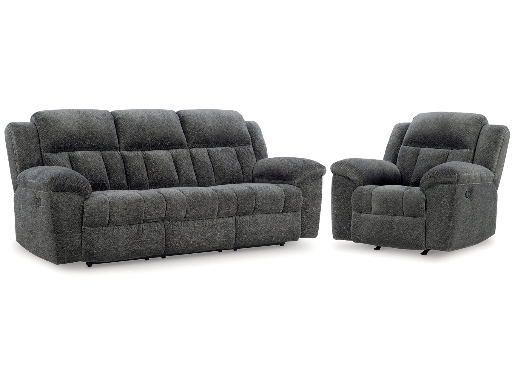 Frohn Graphite Reclining Sofa & Recliner - Ornate Home