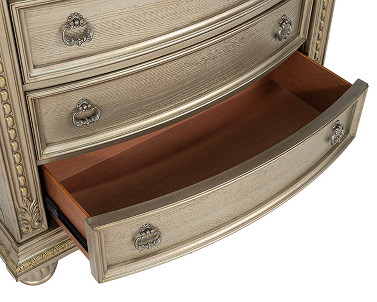 Fromberg Gold Champagne Chest w/Marble Insert - Ornate Home
