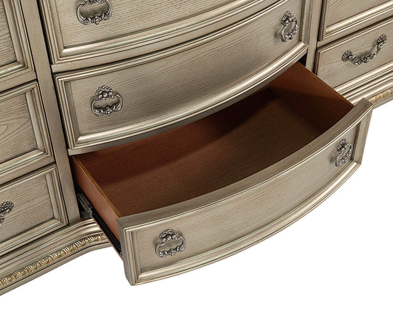 Fromberg Gold Champagne Dresser w/ Marble Top - Ornate Home