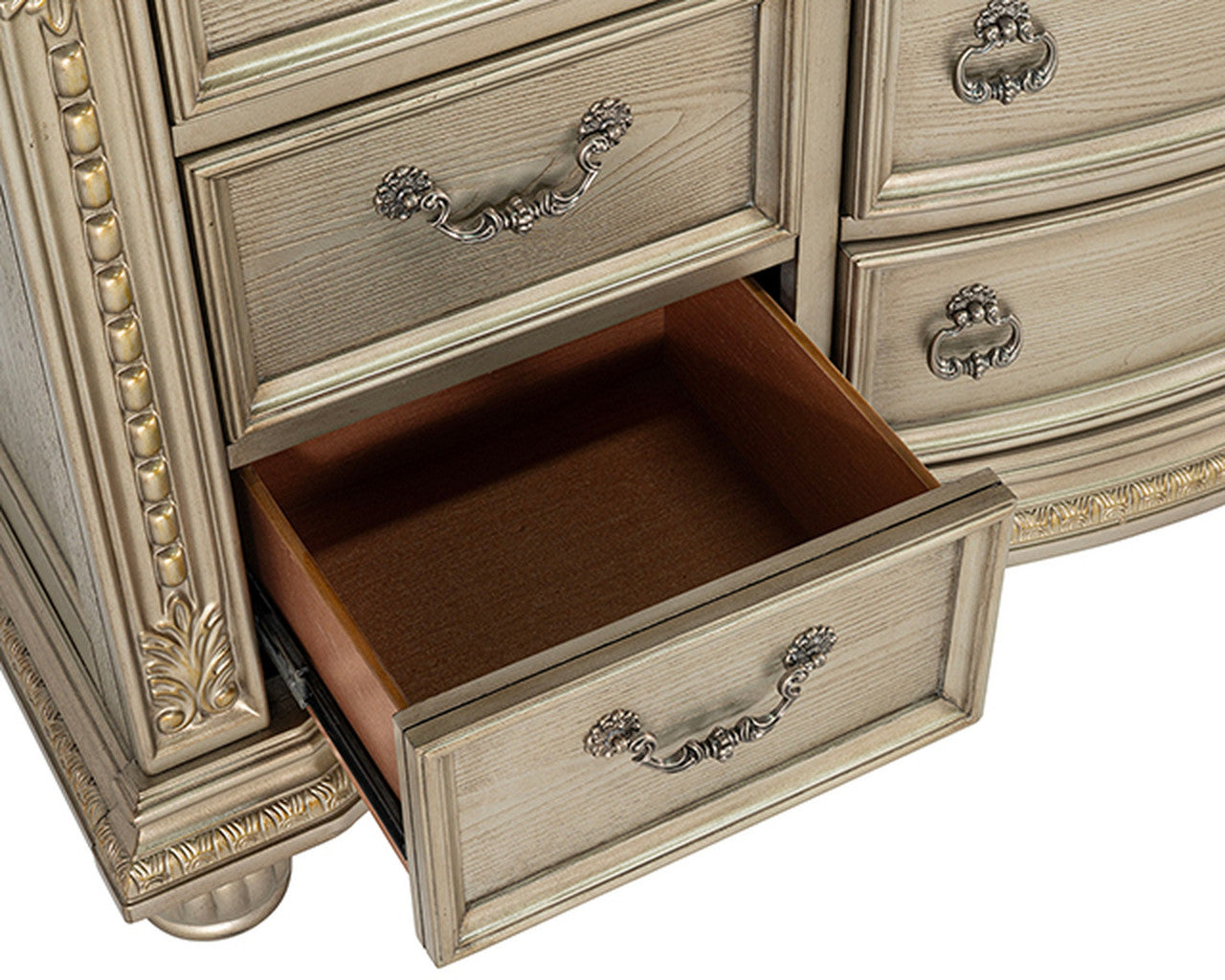 Fromberg Gold Champagne Dresser w/ Marble Top - Ornate Home