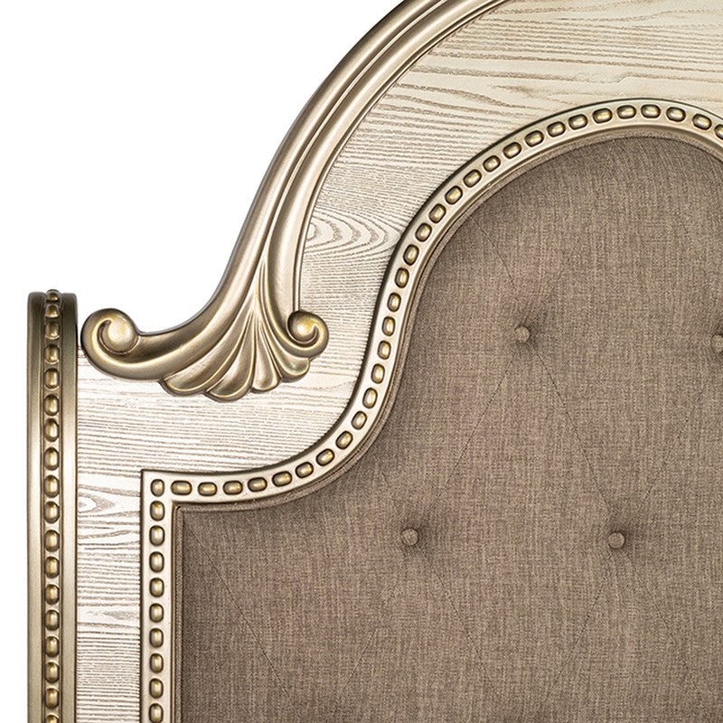 Fromberg Gold Champagne Queen Bed - Ornate Home