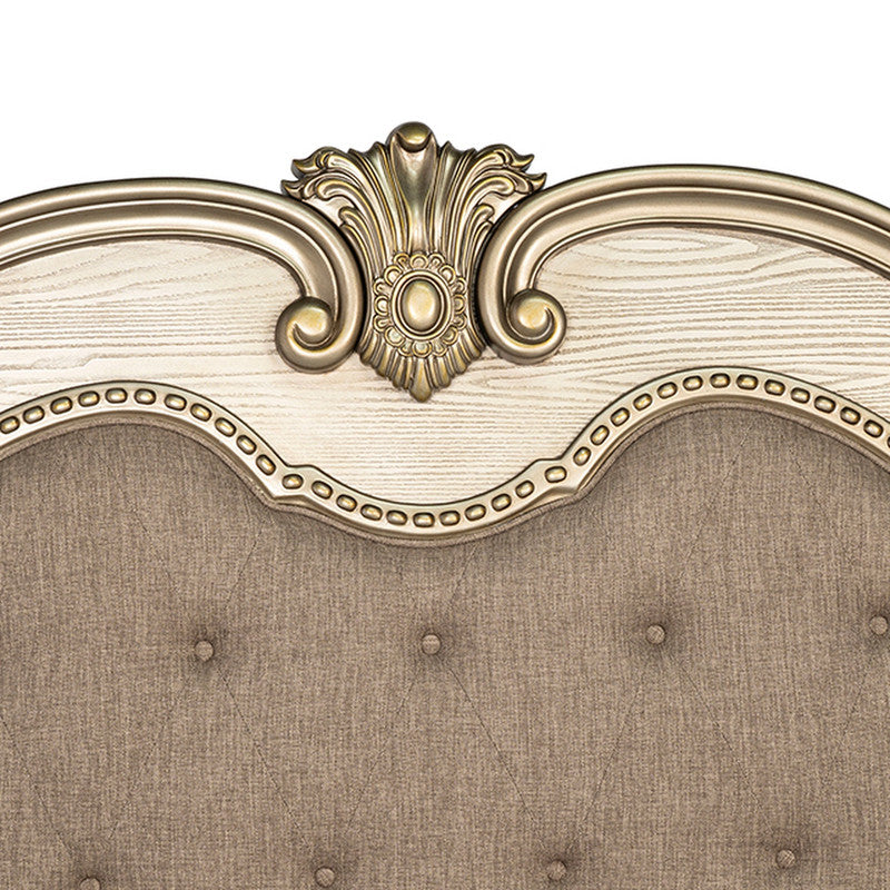 Fromberg Gold Champagne Queen Bed - Ornate Home