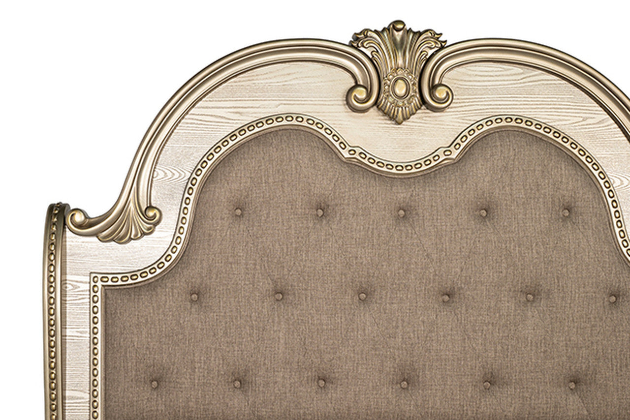 Fromberg Gold Champagne E.King Bed - Ornate Home
