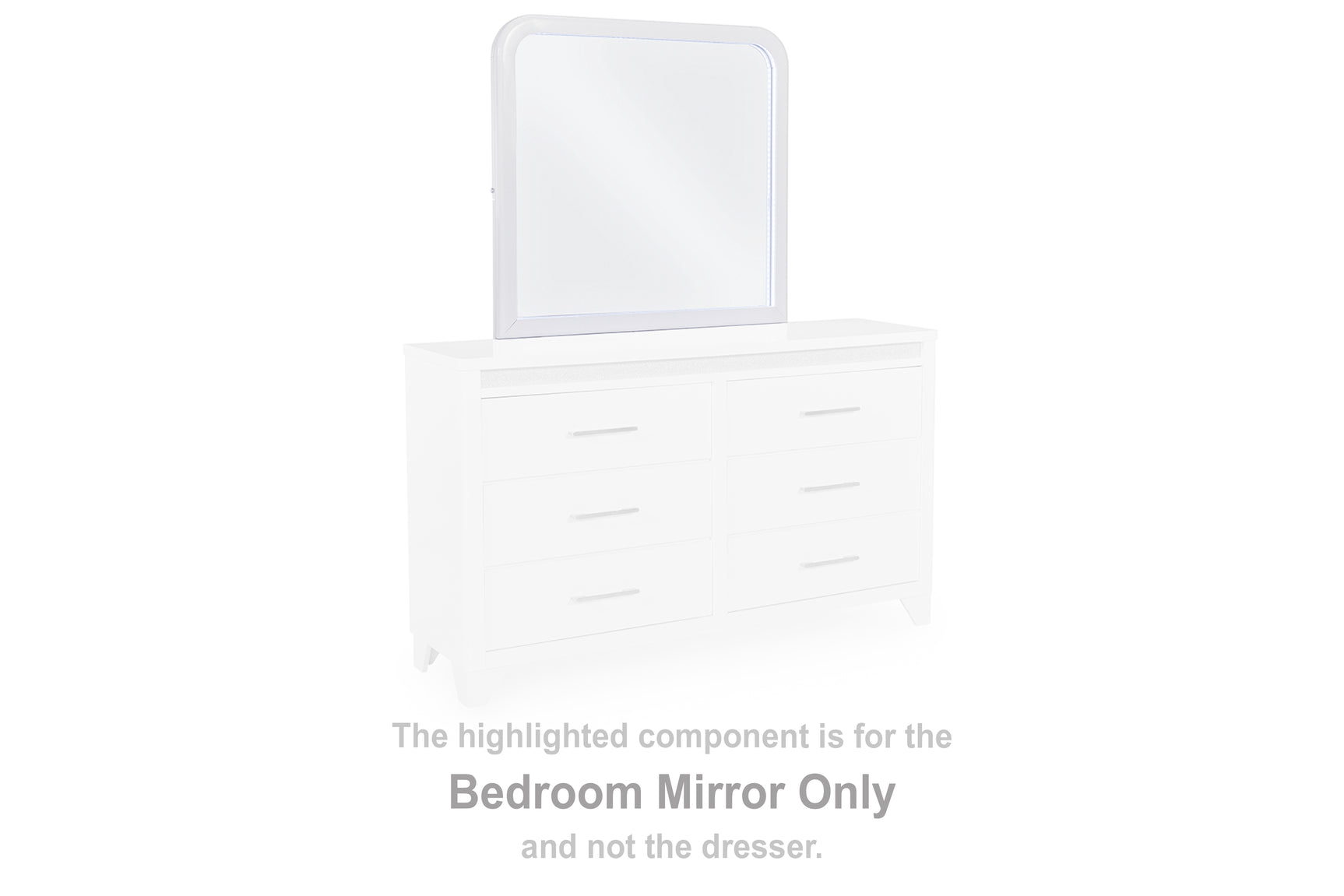 Frostlyn White Bedroom Mirror - Ornate Home