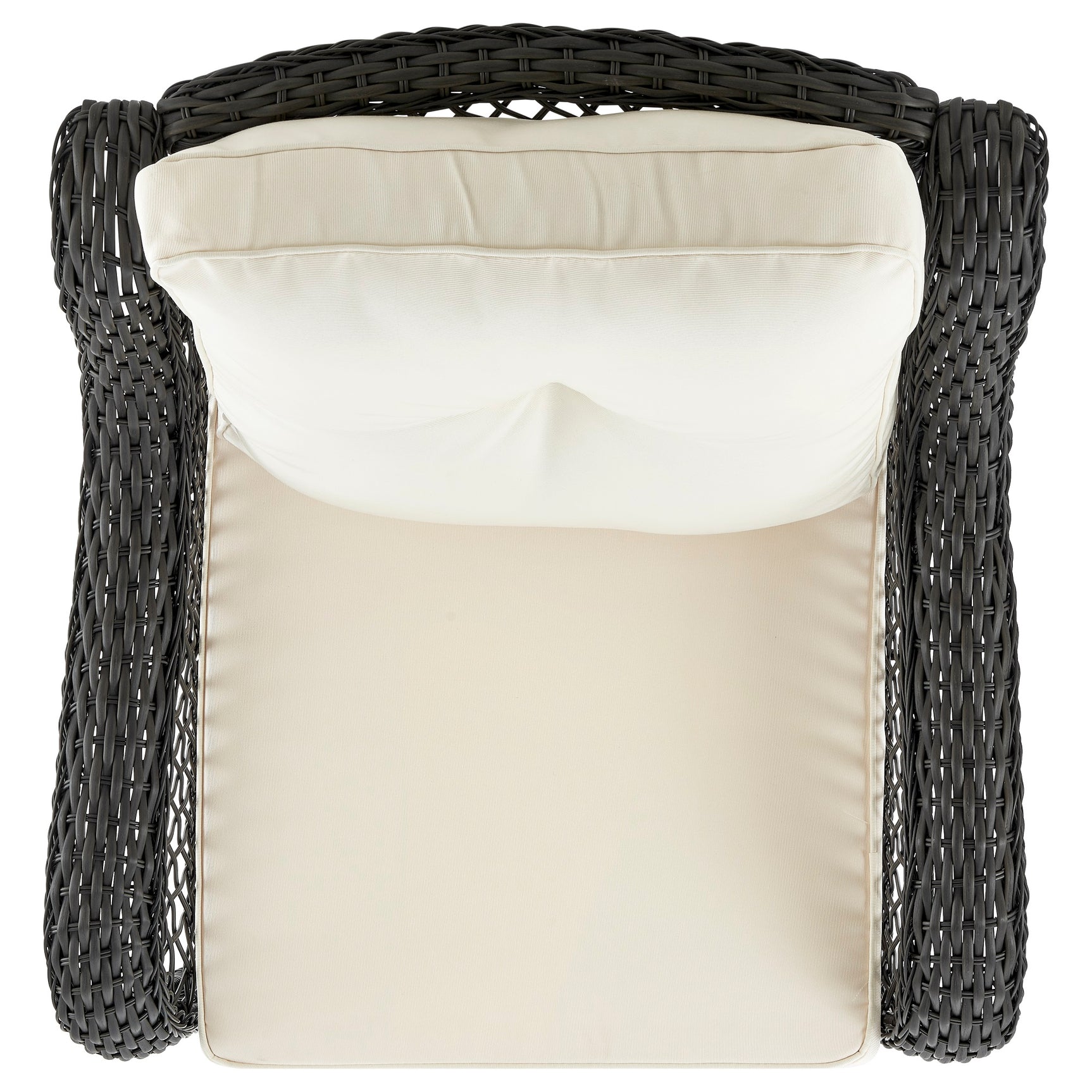 Fruttuo Patio 2-Person Seating Group with End Table with Cream Cushions - Ornate Home