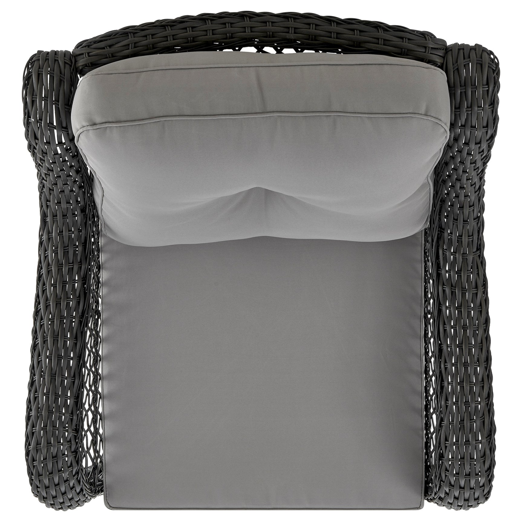 Fruttuo Patio 2-Person Seating Group with End Table with Grey Cushions - Ornate Home